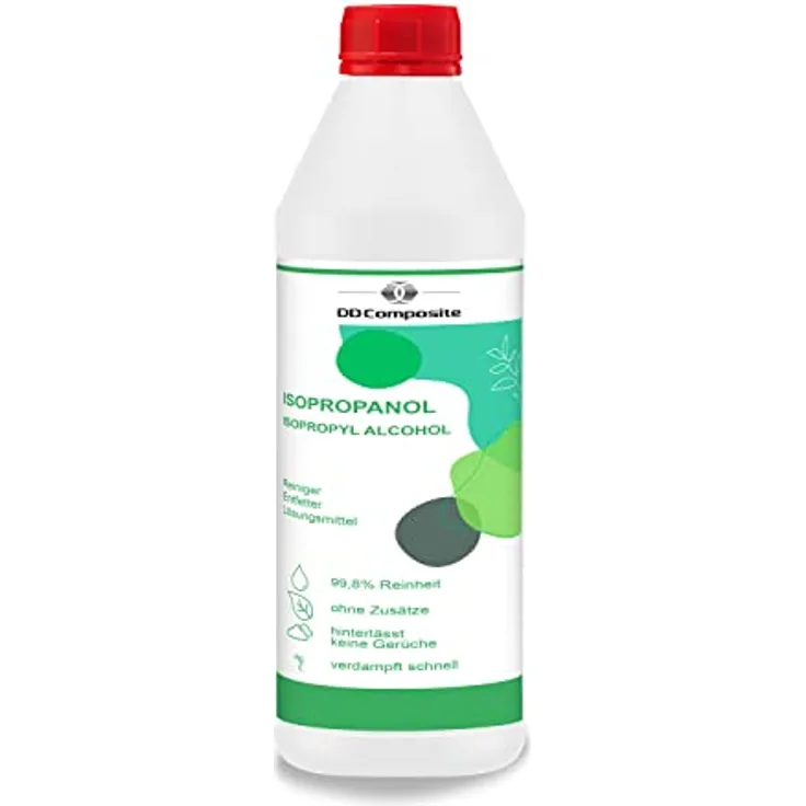 DD Composite 1L Isopropanol 99,8%, farb- und geruchloses Reinigungs- und Lösemittel, vielseitig einsetzbar