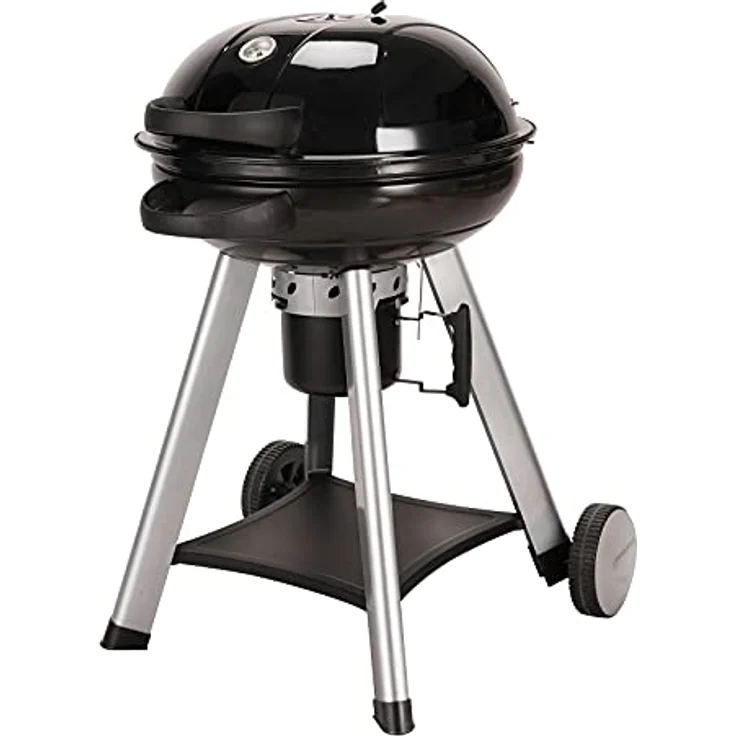 TAINO NEO Holzkohle-Kugelgrill mit klappbarem Deckel Kettle-Grill Ø 57 cm Thermometer Schwarz – Bild 1