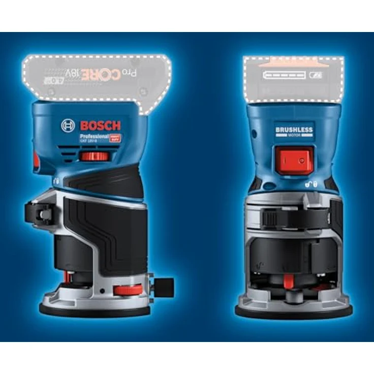 Bosch Kantenfräse GKF 18V-8, 18V mit L-Boxx 238 und Zubehör Führungsschienensystem, optimale Werkzeugkontrolle und Staubabsaugung – Bild 6