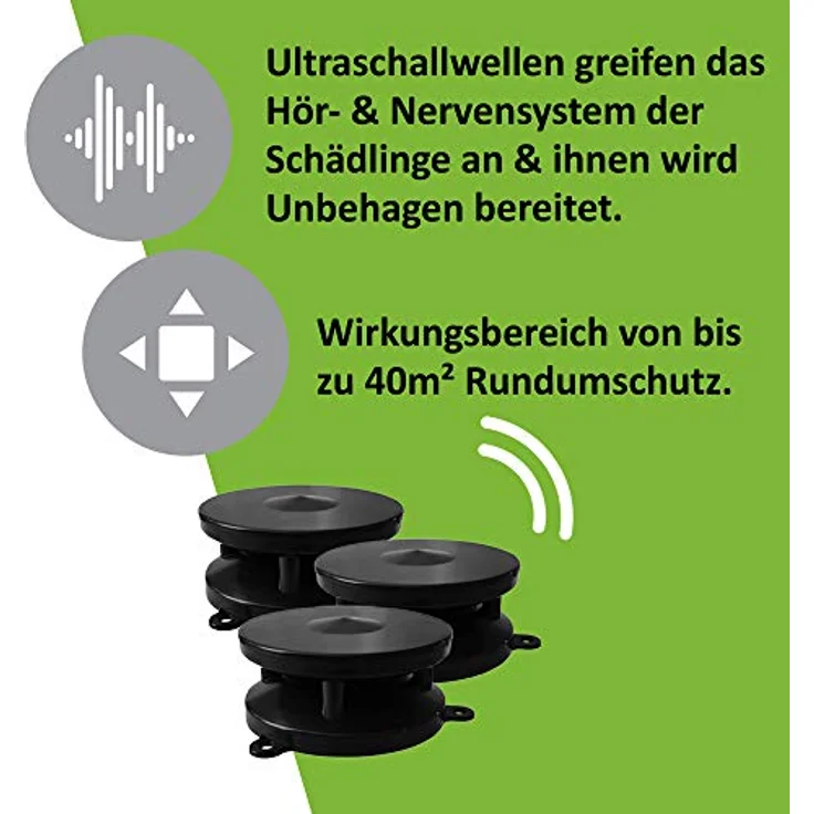 ISOTRONIC Mäuseschreck/Marderabwehr Mobil 360°mit Ultraschall für Haus, Garage, Dachboden - vertreibt Marder, Mäuse, Ratten, Siebenschläfer (1) (3) – Bild 3