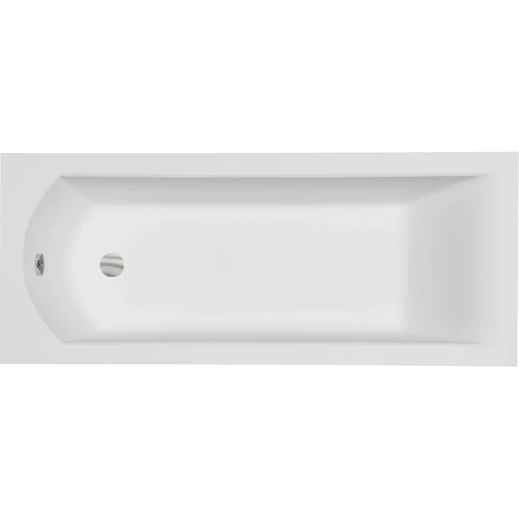Bad Land Badewanne SHEA 170x70, Acryl mit Wannenträger, Bambusablage und Kopfstütze KODI in Schneeweiß
