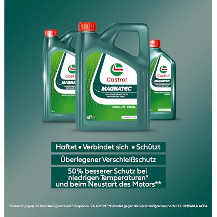 Castrol Motoröl Magnatec 5W-30 A5, sofortiger Schutz bei STOP-START-Betrieb, 1L – Bild 2