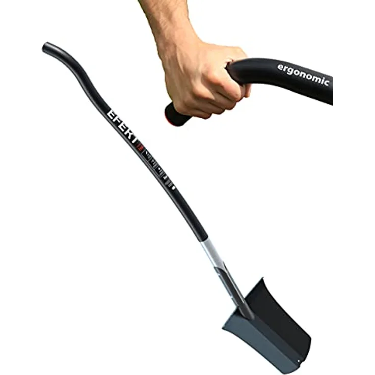 EFEKT ergonomische Spatenschaufel | Nur 1,7 kg professionelles Gerät für die Gartenarbeit usw. | Innovativen 142 cm ergonomischer L-Griff mit Thermogriff | HARDOX (Aluminium e22)