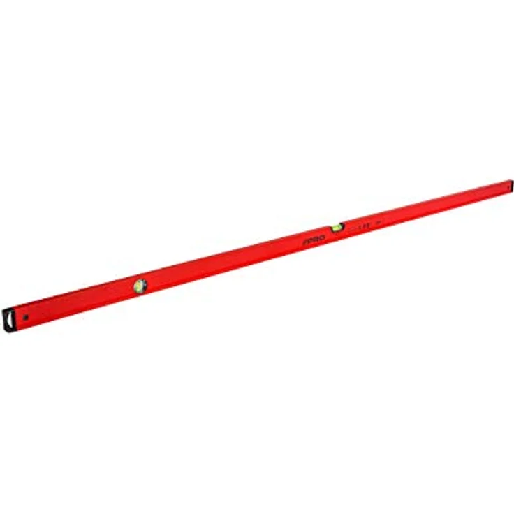 PRO PRO600 Wasserwaage 200 cm mit ERS+ Präzise Wasserwaage und Anti Shock Absorber Endkappen - Rot - Preisvergleich – Bild 1
