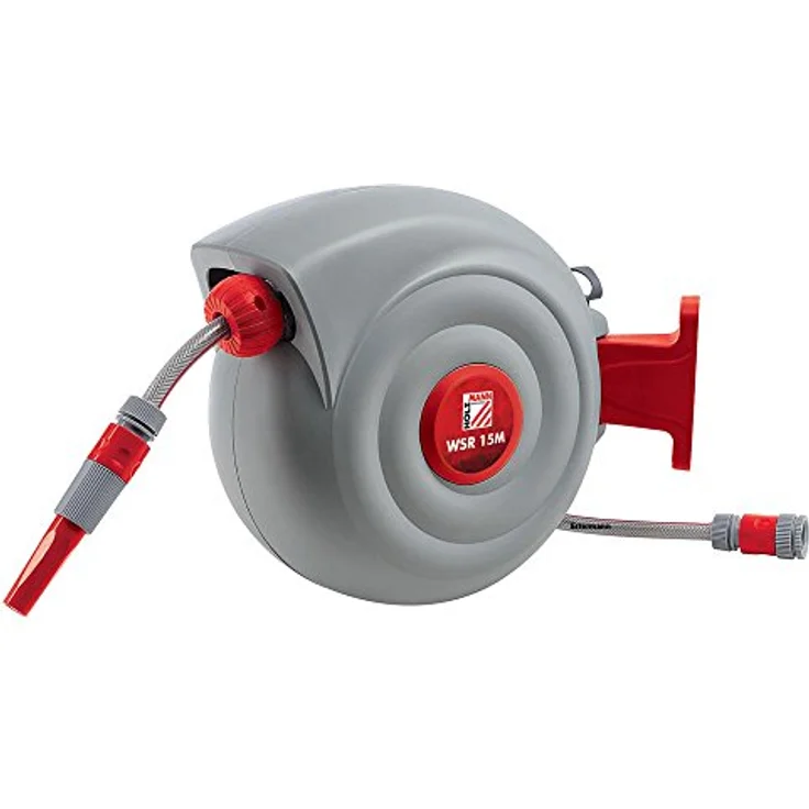 Holzmann WSR 15M Schlauchaufroller grau, rot – Bild 2