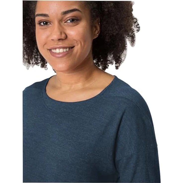 Vaude Neyland, Damen-Shirt mit ¾-Ärmeln, schnelltrocknend und geruchsresistent, Blau, Größe 44 – Bild 5