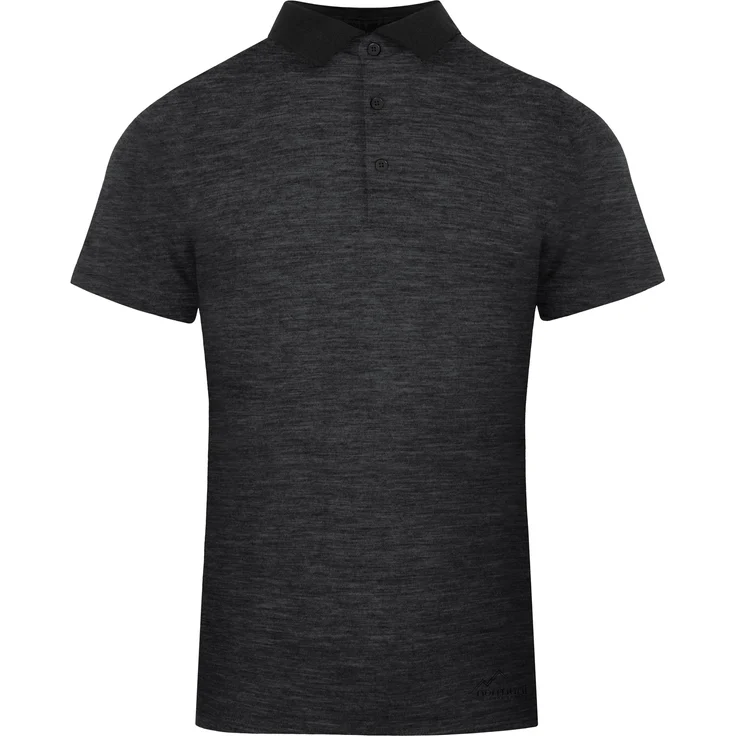 Normani Herren Merino Polo-Shirt „Nowra“ - Atmungsaktives, geruchsresistentes Shirt aus 100% Merinowolle, grau, XL