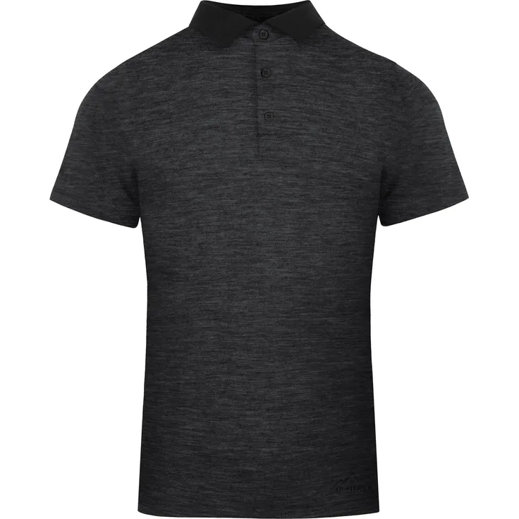Normani Herren Merino Polo-Shirt „Nowra“ - Atmungsaktives, geruchsresistentes Shirt aus 100% Merinowolle, grau, XL