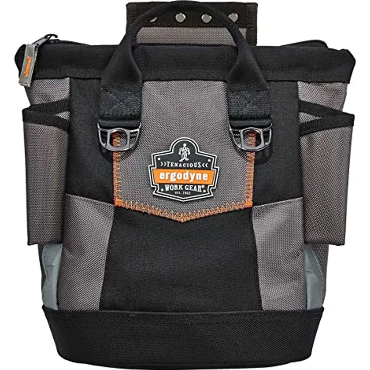 Ergodyne Arsenal 5517 Werkzeugtasche mit Reißverschluss, Einheitsgröße, Schwarz - Abriebfestes 1680D ballistisches Polyester, ANSI/ISEA 121-2018 Standard, YKK-Reißverschluss