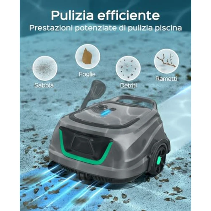 Wybot A1, Wireless Poolreinigungsroboter mit 120 Minuten Akkulaufzeit, intelligenter Kantenreinigung und fortschrittlichem Filtersystem – Bild 6