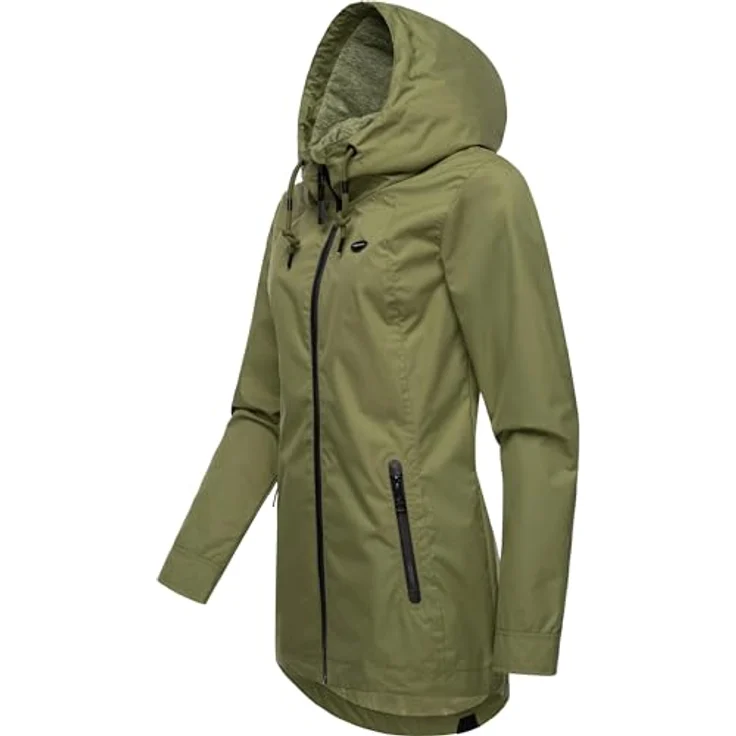Ragwear Zuzka, Damen Übergangsjacke, leicht tailliert, wasserdicht, grün, Größe S – Bild 2