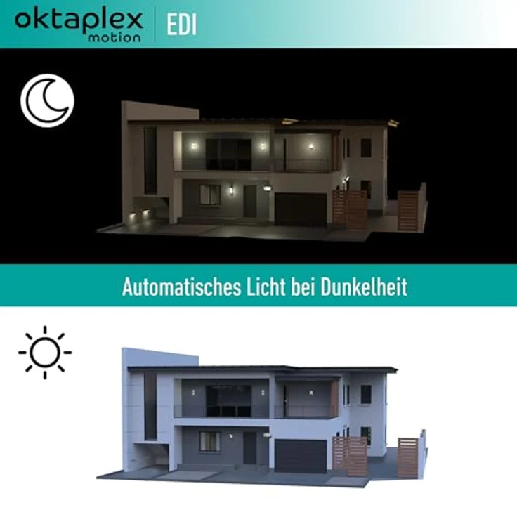 Oktaplex motion Dämmerungsschalter 2er Set Edi Dämmerungssensor mit externe Sonde, für Hutschiene EN50022 TH35 35mm, Anthrazit – Bild 3