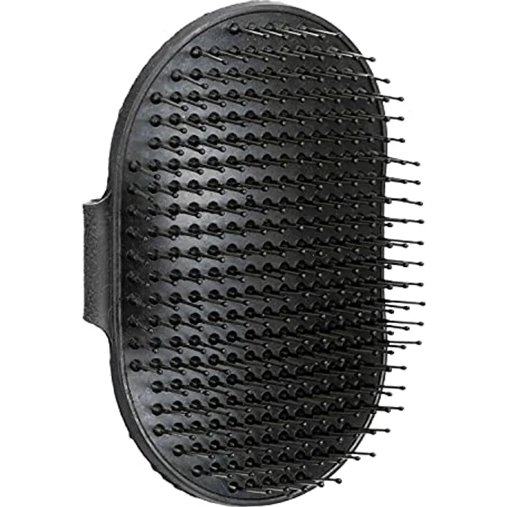 Trixie 2330 Pflegestriegel, Gummi, 8 × 13 cm, Schwarz