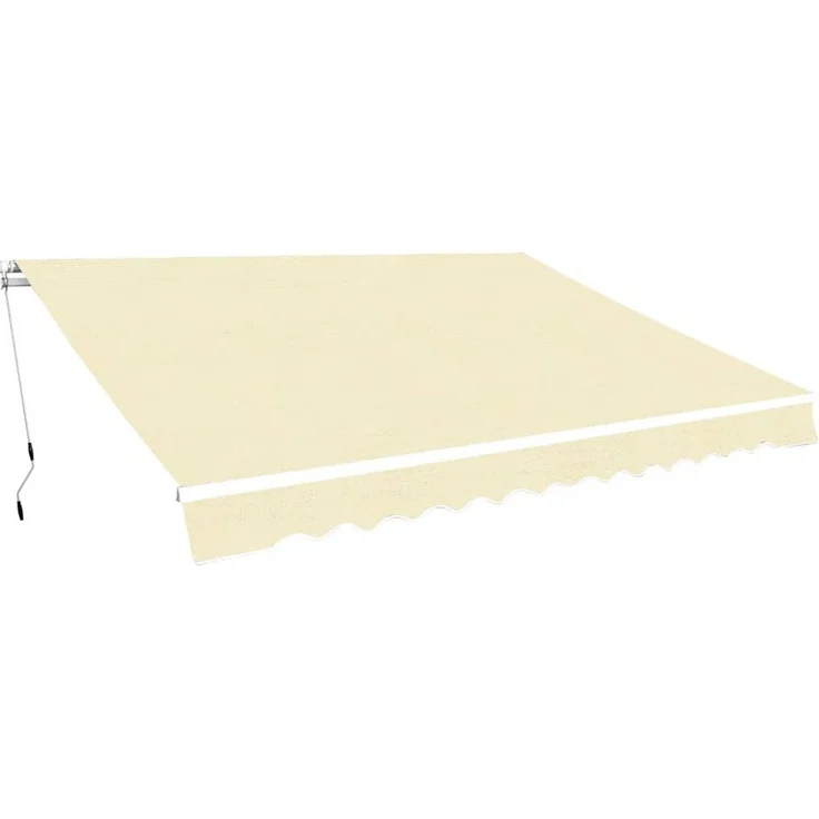 furnicato Markise M632014, Einstellbare Sonnenschutzmarkise 400x300 cm, Creme, UV- und witterungsbeständig für Garten und Terrasse