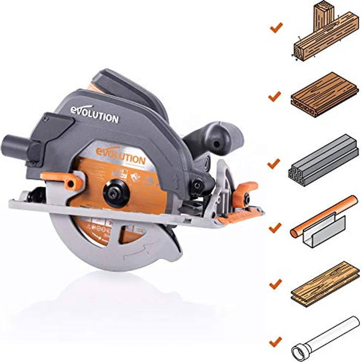 Evolution Power Tools R185CCS Mehrzweck-Kreissäge (185 mm, 1600 W, 230 V) – Bild 3