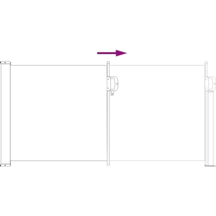 vidaXL Seitenmarkise, einziehbar, 300 x 100 cm, Sand, wasserdicht, UV-Schutz, moderner Sichtschutz für Balkon und Garten – Bild 4