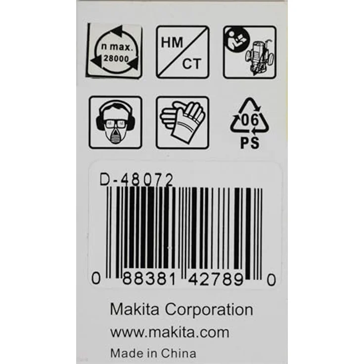 Makita D-48072 Zinken- und Gratfräser 12,7mm, Fräser mit Ø 8 mm Schaft, 14° Winkel, blau – Bild 5