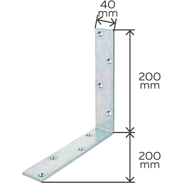 GAH Alberts Balkenwinkel,Gelb verzinkt,200x200x40 – Bild 3