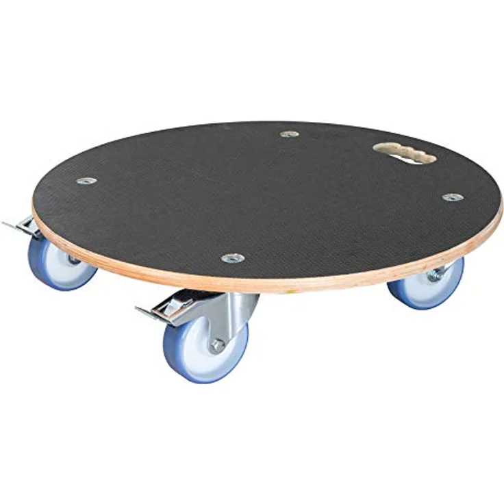 WAGNER Pflanzenroller MAXIGRIP Ø 58 x 14,5 cm I Transporthilfe & Pflanzenroller f. Außenbereich+Innenbereich I Transportroller Holz I 2 Total-Feststeller I Tragkraft 300 kg I Made in Germany -20116801 – Bild 2