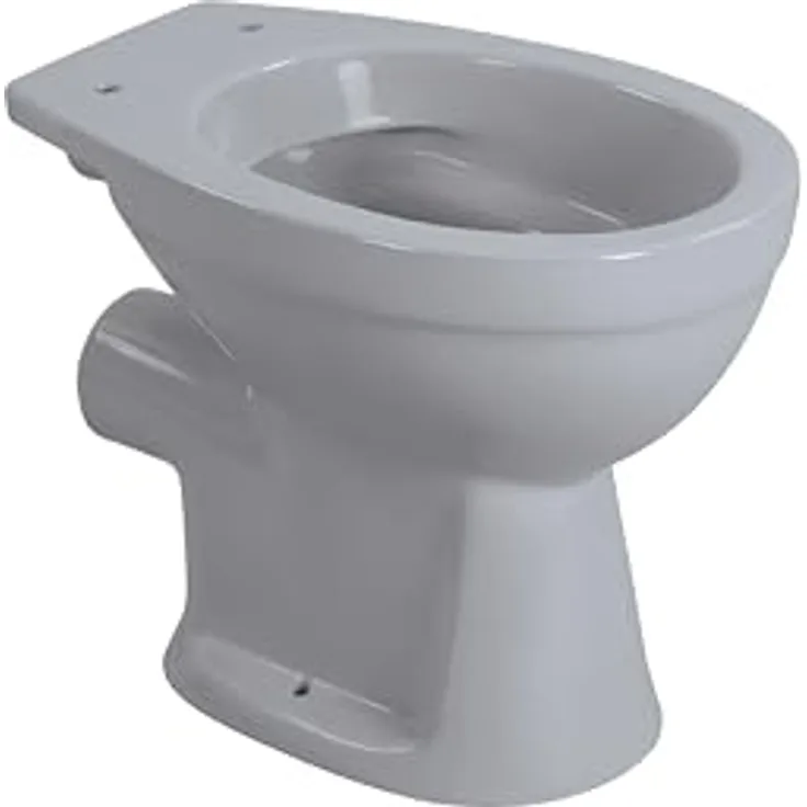 sanicomfort Stand-WC manhattan spülrandlos, waagrechter Abgang, Tiefspüler in mattem Keramik-Design