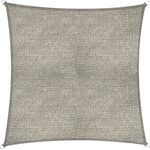 Windhager Sonnensegel ELBA, Elfenbein, quadratisch, Beschichtetes HDPE-Gewebe, 3,6 x 3,6 m, 135 g/m², Sonnenschutz für Terrasse, Balkon oder Pool, inkl; befestigungsseil, reißfest, waschbar