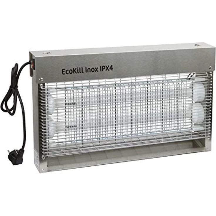 Kerbl Elektr. Fliegenvernichter EcoKill Inox, IPX4 2 x 15W – Bild 2