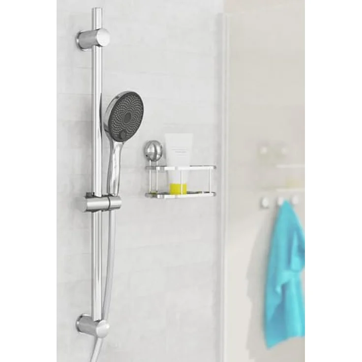 Eisl Stangenbrause-Set GRANDE VITA, Höhe 90 cm, 3 Strahlart(en), 1 tlg., Höhenverstellbar, Antikalk, wassersparend, Edelstahl, Silberoptik – Bild 6