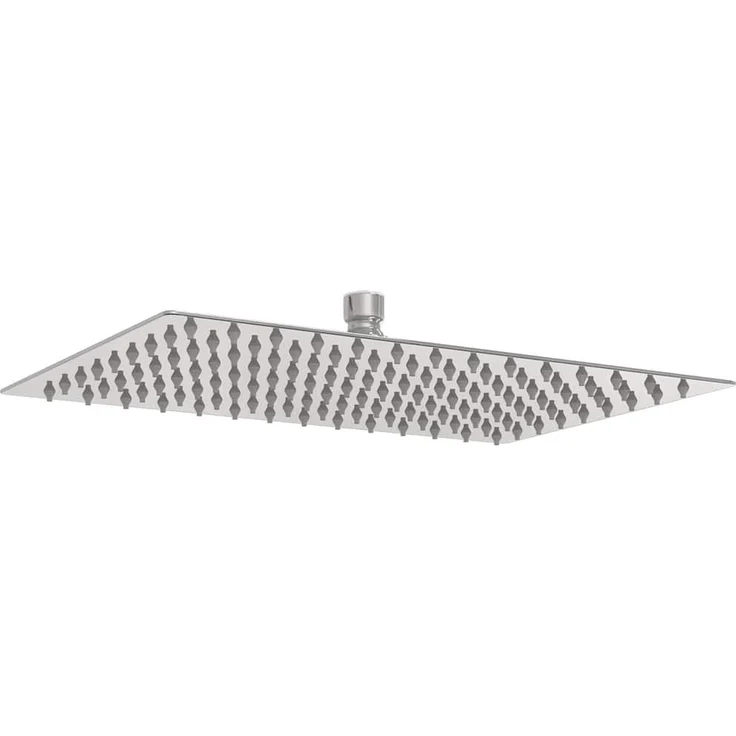 vidaXL Regenduschkopf Regenbrause Edelstahl 304 30x20 cm Rechteckig, Anti-Kalk-Düsen, 126 Düsen, Silikon, Silber – Bild 1