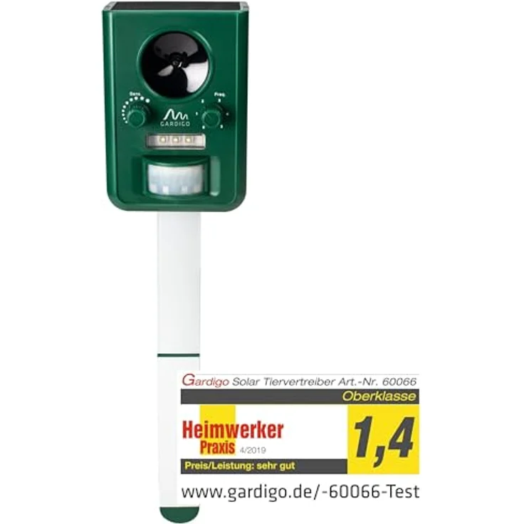 Gardigo Solar Tiervertreiber Multifrequenz, LED-Licht Wirkungsbereich 100m² 1St. – Bild 7