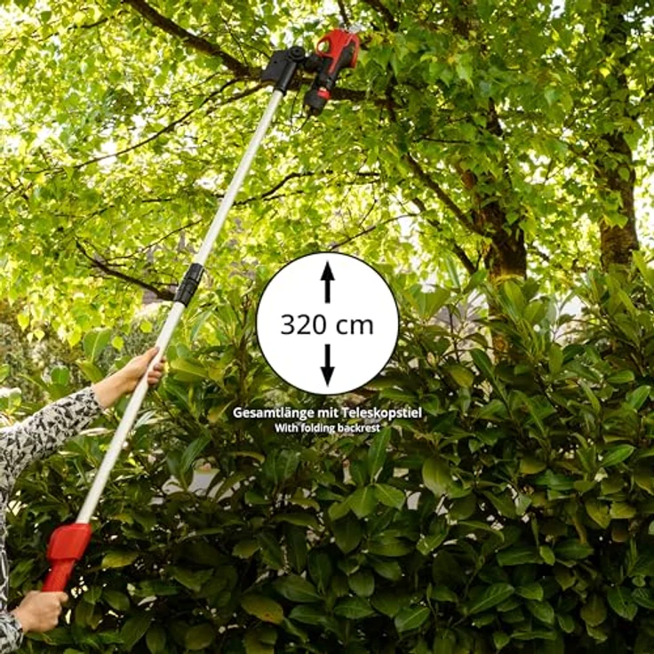 ONVAYA Elektrische Gartenschere mit Teleskopstiel | Astschere | Strauchschere mit Akku | Baumschere | Teleskopschere | Astschneider – Bild 8