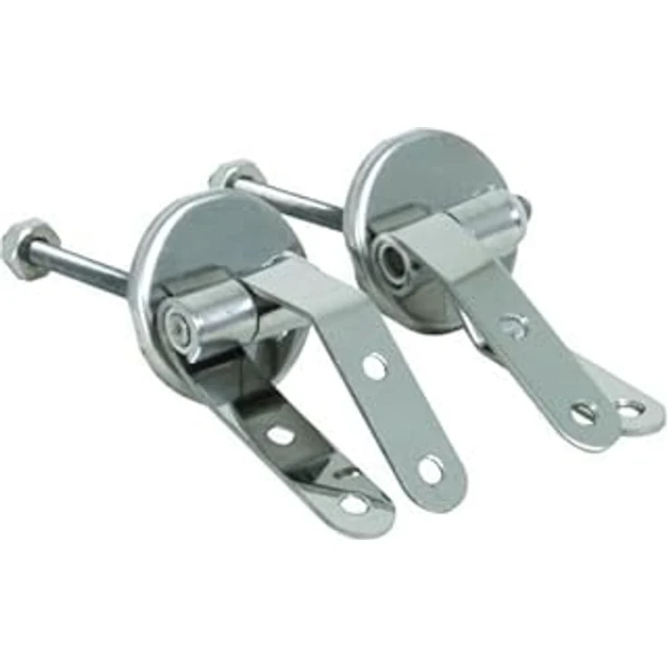 MSV WC-Sitz Stonehenge, MDF mit Edelstahl-Scharnieren, grau, 42,5 cm x 36,5 cm x 5 cm – Bild 6