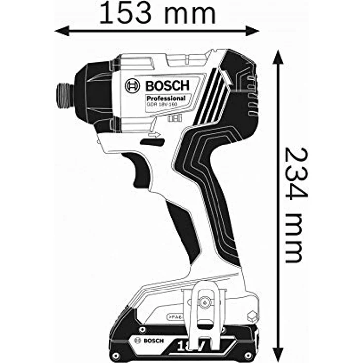 Bosch Professional 18V System Akku Drehschlagschrauber GDR 18V-160 (max. Drehmoment: 160 Nm, Schrauben M6 - M14, 1-4''-Innensechskant, ohne Akkus und Ladegerät, in L-Boxx) – Bild 3