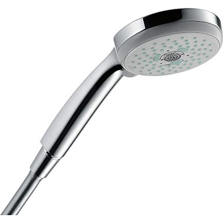 hansgrohe Brausethermostat, Duscharmatur mit 100 mm Brausekopf, 3 Strahlarten, graue Strahlscheibe