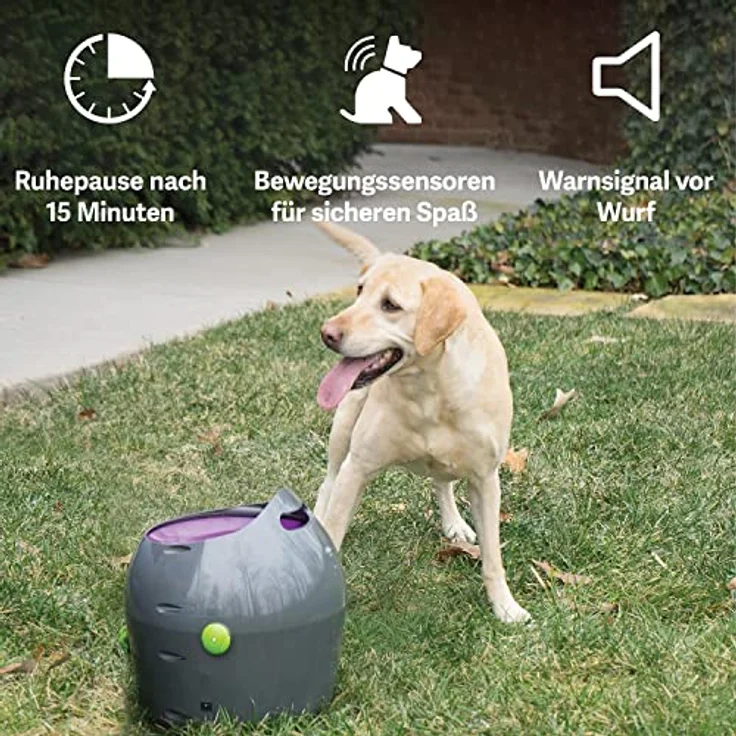 PetSafe Automatisches Hundespielzeug, interaktiver Tennisballwerfer für Hunde, wasserdicht, 1 Stück (1er Pack) – Bild 3