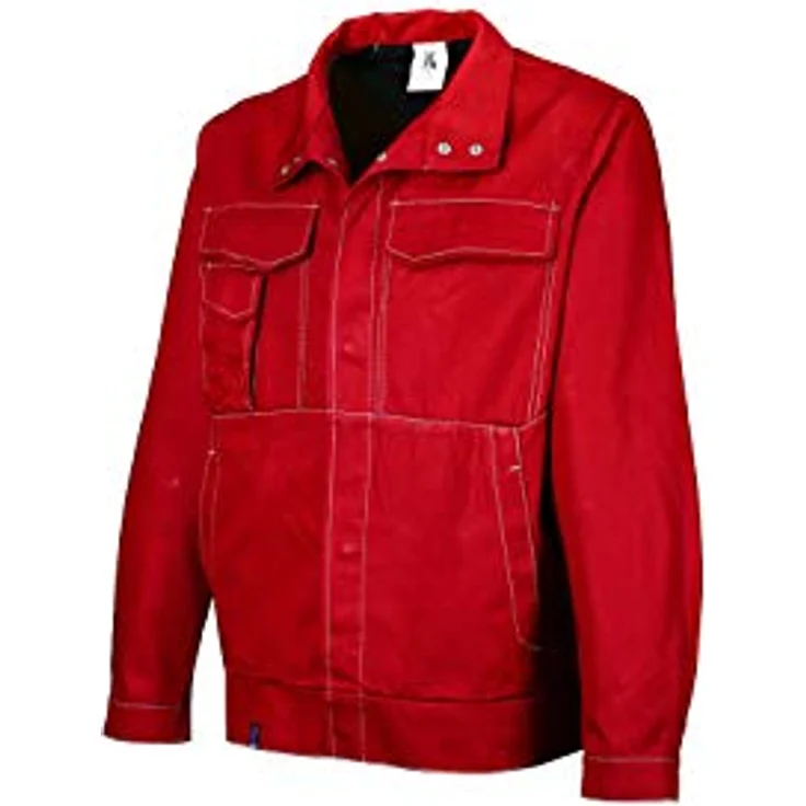 KÜBLER Workwear KÜBLER ORGANIQ Arbeitsjacke rot, Größe 102, Herren-Arbeitsjacke aus Baumwolle, bequeme Arbeitsjacke – Bild 2