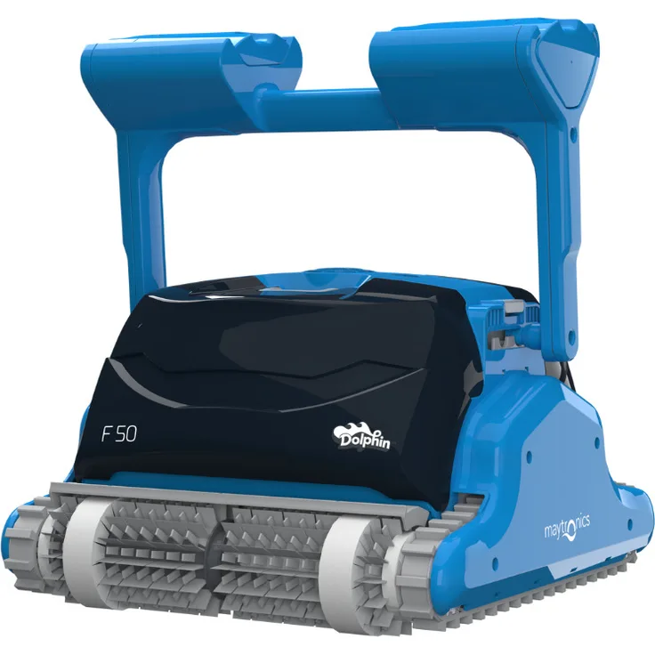 Dolphin F50 Poolroboter mit Combi Bürste - Effiziente Reinigung von Boden, Wand- und Wasserlinie
