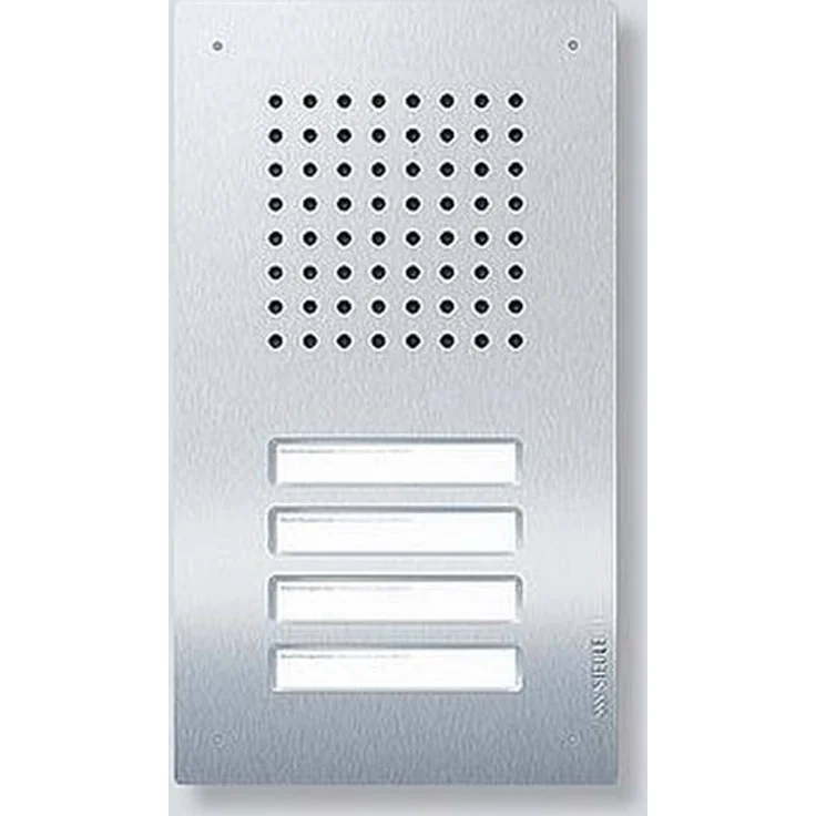Siedle F CL A 04 R-0, Türsprechanlage kabelgebunden mit Edelstahl-Front, 4 Ruftasten und hinterleuchtetem Namensschild