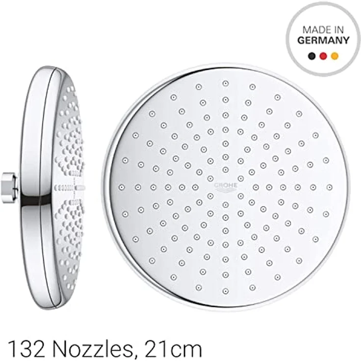 GROHE Tempesta 210 - Kopfbrause (wassersparend, Ø 210 mm, Antikalk-System, perfektes Strahlbild), chrom, 26410000 – Bild 3