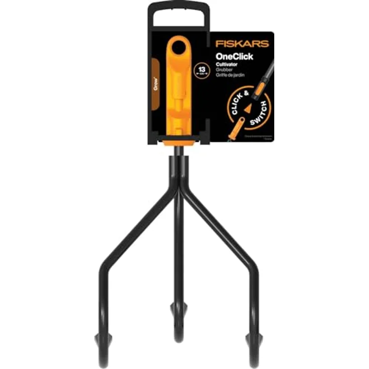 Fiskars OneClick Grubber 1080684, 130 mm QuikFit™ mit drei Zinken aus Karbonstahl für optimale Bodenvorbereitung – Bild 9
