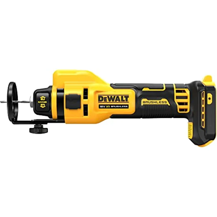 Dewalt 18V Akku-Trockenbaufräse DCE555N (bürstenloser Motor, 26.000 U/min, mit LED-Arbeitslicht, Tiefenanschlag, für schnelle Ausschnitte in Gipskarton, inkl. Zubehör, Lieferung ohne Akku & Ladegerät) – Bild 2