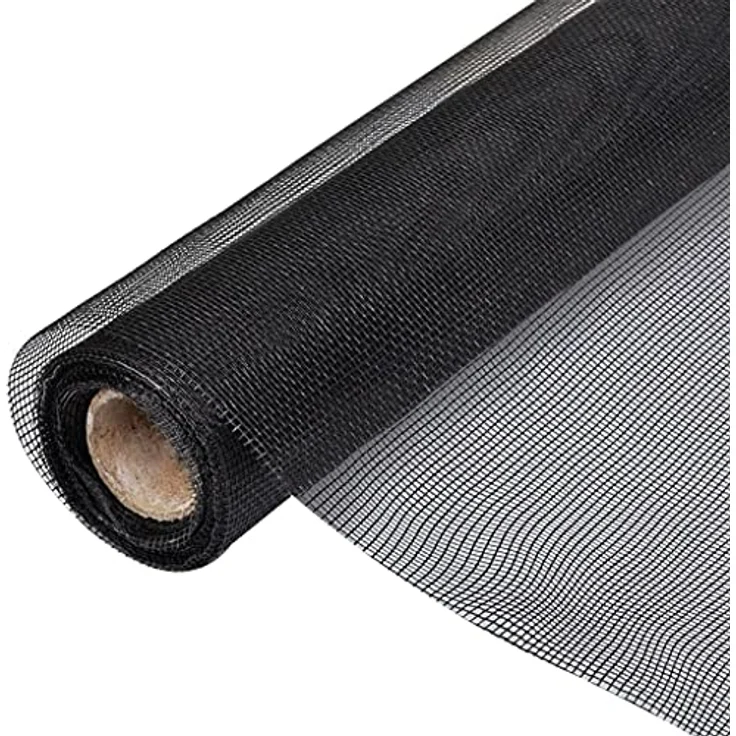 vidaXL Fiberglas Fliegengitter 100x500 cm, Insektenschutz Gaze Netz in Schwarz, vielseitig einsetzbar für Fenster, Türen und Heimwerkerprojekte – Bild 1