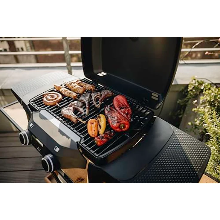 Enders Elektrogrill eUrban 2 Mobil, 2,2 kW Elektrogrill mit emailliertem Gussrost und abnehmbaren Seitenablagen – Bild 7