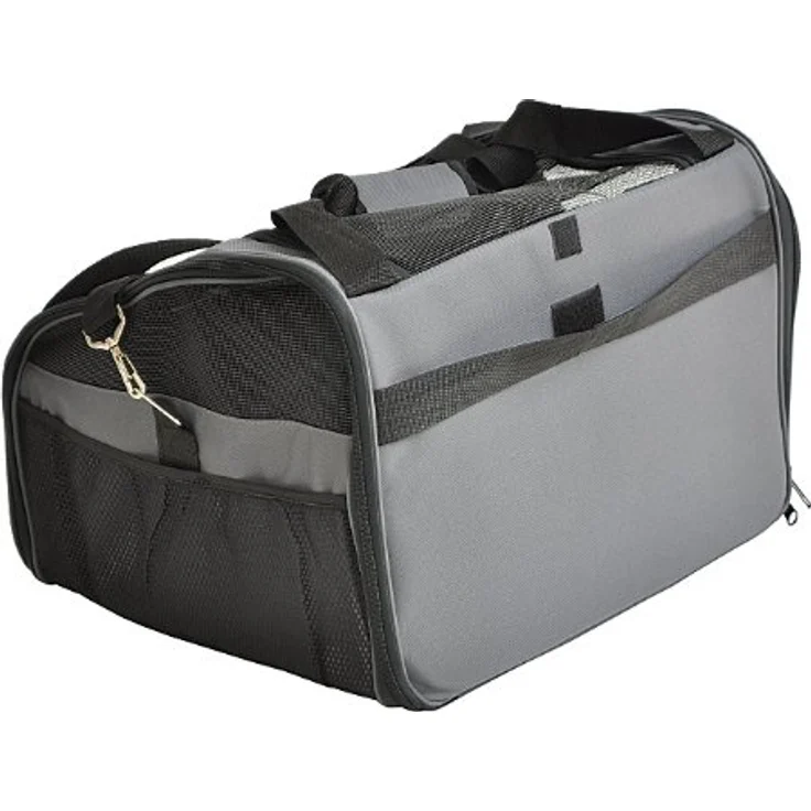 nanook Transporttasche Transportbox für kleine Hunde, Katzen und Nager, Tragetasche Haustier-Rucksack, faltbar, atmungsaktiv, Platz sparend, blau – Bild 4