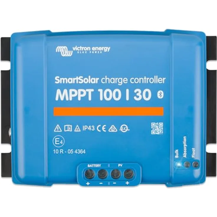 Victron Energy SmartSolar MPPT 100V 30 Amp 12/24-Volt Solar Laderegler (Bluetooth) - Effizienter Solarladeregler mit MPPT-Technologie
