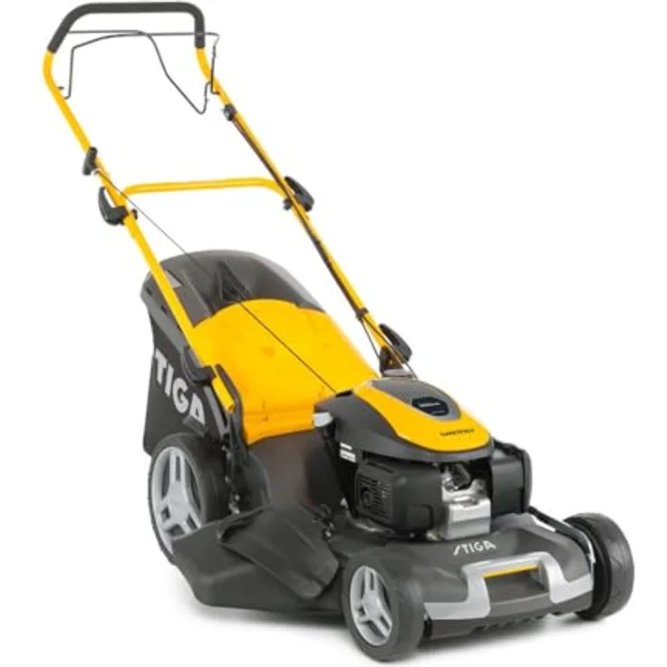 Stiga Combi 55 SQ H, Benzin-Rasenmäher mit Honda Viertaktmotor, 53 cm Schnittbreite, 2000 m² Rasenfläche, Heckantrieb, Mulchen standardmäßig