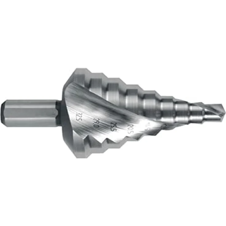RUKO 101090 Stufenbohrer 6.5 - 40.5mm HSS, 3-Flächenschaft, Gesamtlänge 96mm, hohe Schnittleistung und Laufruhe – Bild 1