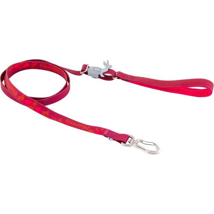 HURTTA Hundeleine Razzle-Dazzle Verstellbare Leine beetroot, schmutzabweisend mit Aluminiumkarabiner und Reflektor – Bild 1