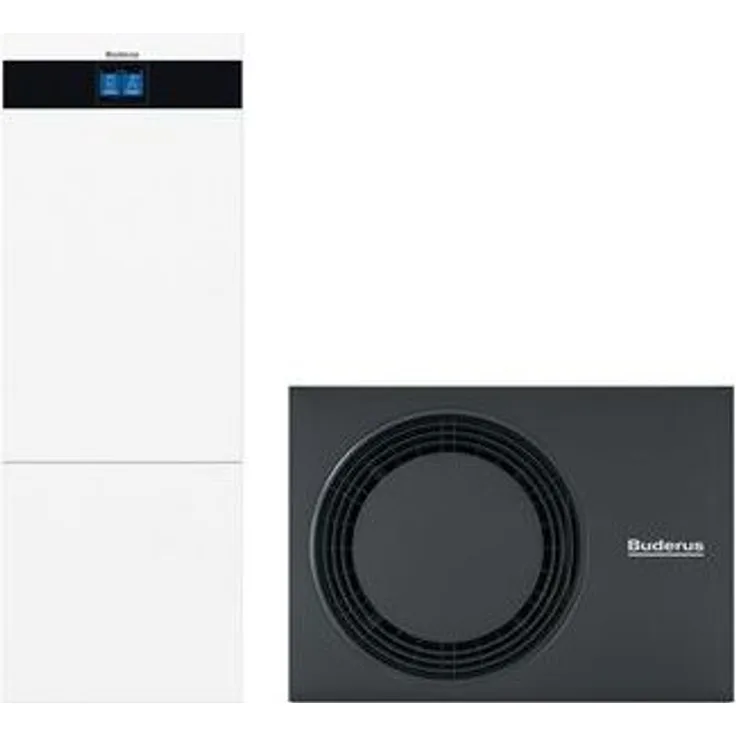 Buderus Logaplus Wärmepumpe WLW176i-12 T180, Luft-Wasser-Wärmepumpe mit Estrichtrocknungsfunktion und Smart-Grid-Kompatibilität, R290