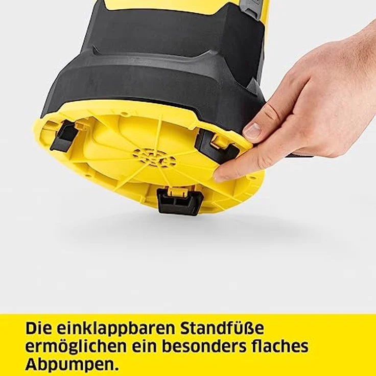 Kärcher Flachsaugende Tauchpumpe SP 9.000 Flat, Tauchpumpe für klares und leicht verschmutztes Wasser, mit Gleitringdichtung, klappbaren Standfüßen, 1"-, 1 1/4"- und 1 1/2"-Schlauchanschluss.Fatalf. – Bild 6