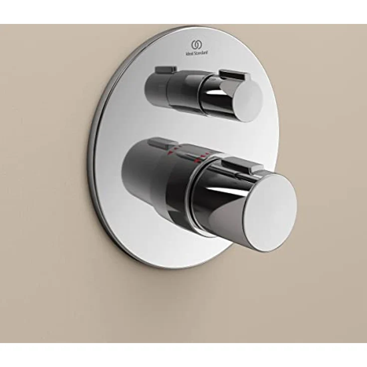 Ideal Standard Badethermostat Ceratherm T100 Unterputz, Chrom, mit Heißwassertemperaturbegrenzer und Eco-Einstellung – Bild 3